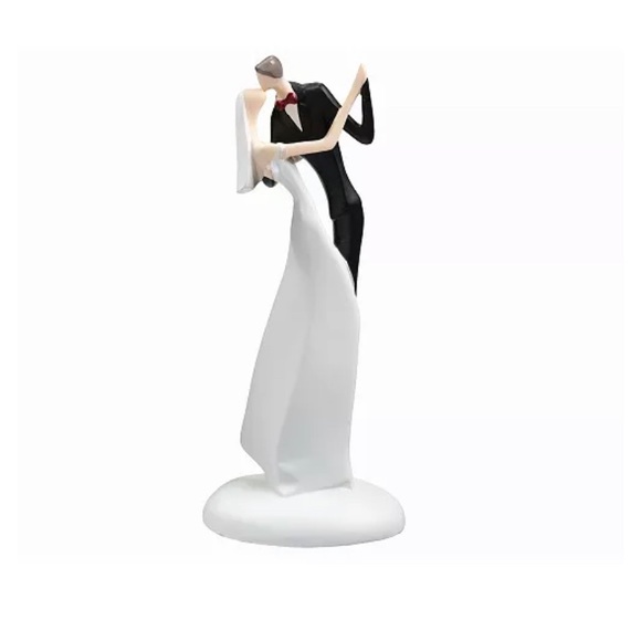 Lillian Rose Bride and Groom Kissing Figurine Cake Topper - Picture 1 of 5